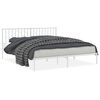 vidaXL S&auml;ngram med huvudgavel metall vit 183x213 cm