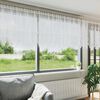 vidaXL Spetsgardin med gardiner Blommor Vit 100x750cm Polyester