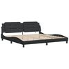 vidaXL Bed Frame with LED without Mattress "Zadar" Black 200x200 cm