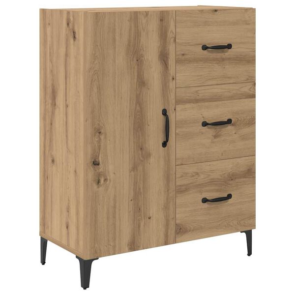 vidaXL Sideboard med l&aring;da Artisan Ek 69,5 x 34 x 90 cm Konstruerat tr&auml;
