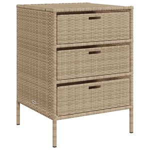 vidaXL Tr&auml;dg&aring;rdssk&aring;p beige 55x59x80 cm konstrotting