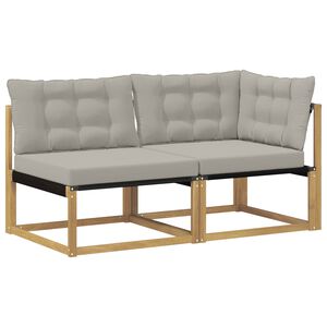 vidaXL Sektionell Soffa Enheter med kudde Vit 162,5 x 83 x 73 cm