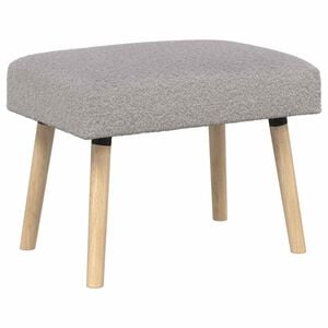 vidaXL b&auml;nk Enf&auml;rgad Ljusgr&aring; 60 x 40 x 45 cm Boucl&eacute;
