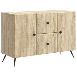vidaXL Sideboard med l&aring;da Sonoma-ek 89 x 34,5 x 60 cm Konstruerat tr&auml;
