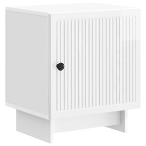 vidaXL Nattduksbord Vit h&ouml;gglans 43 x 34,5 x 50 cm Konstruerat tr&auml;