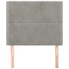 vidaXL Sänggavel ljusgrå 90x5x118/128 cm sammet