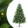 vidaXL Julgran med 300 LED-lampor med stativ Gr&ouml;n 180 cm PE