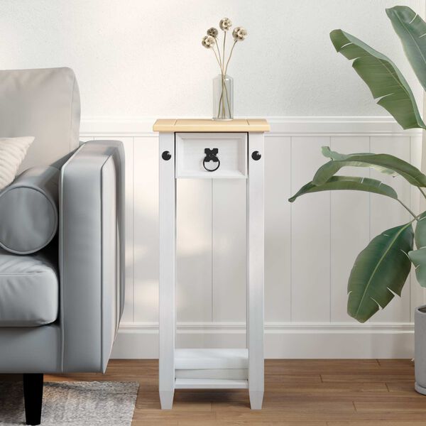 vidaXL V&auml;xtst&auml;ll Vit 30 x 30 x 73 cm Massiv furu