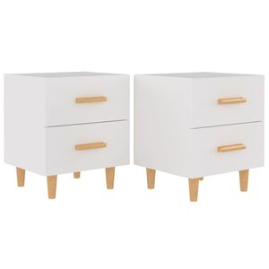 vidaXL S&auml;ngbord 2 st vit 40x35x47,5 cm