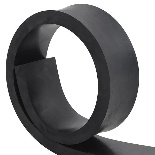 vidaXL Gummikant för snöplog svart 120x8x2 cm