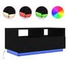 vidaXL Soffbord med LED svart ek 90x49x40 cm