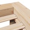 vidaXL S&auml;ngram utan madrass 200x200 cm massiv furu