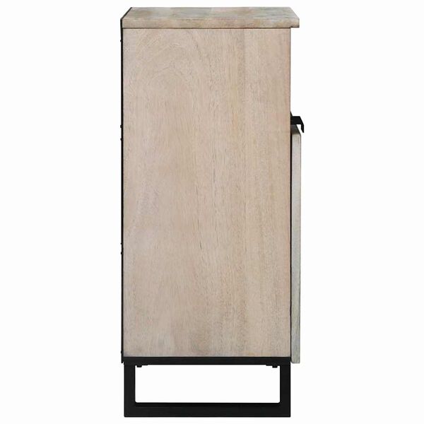 vidaXL Medielagringsskåp och hyllor Vit och svart 60 x 33 x 75 cm