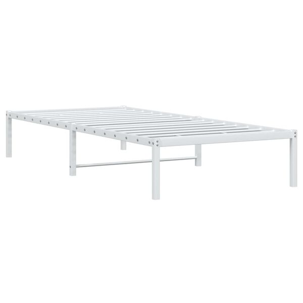 vidaXL S&auml;ngram metall vit 90x200 cm