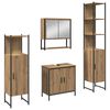 vidaXL Badrumsm&ouml;belset 4 st Brun 33 x 33 x 185,5 cm Konstruerat tr&auml;