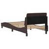 vidaXL Bed Frame "Dover" Dark Brown 90x190 cm Fabric