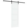 vidaXL Skjutd&ouml;rr 73,5 x 211 cm Konstruerat tr&auml; Vit och svart