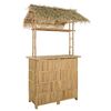 vidaXL Utomhus Barbord Naturf&auml;rg 115 x 95 x 215 cm Bambus