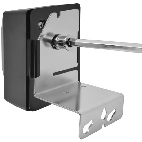 vidaXL BBQ-grillspett med motor stål 1200 mm