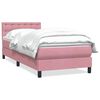 vidaXL Rams&auml;ng med madrass rosa 80x210 cm sammet