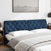 vidaXL Headboard Cushion Blue 200 cm Fabric