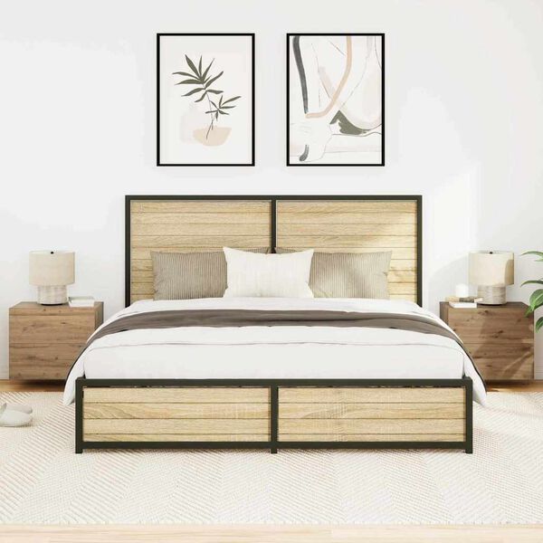 vidaXL Nattduksbord 2 pcs Artisan Ek 50 x 39 x 41 cm Konstruerat tr&auml;