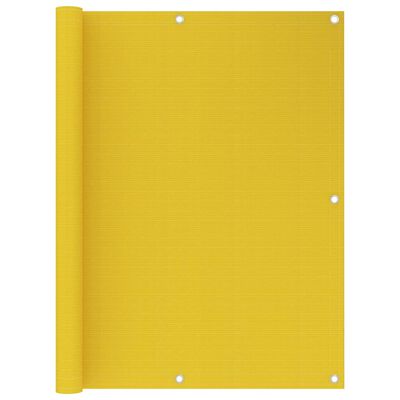 vidaXL Balkongskärm gul 120x500 cm HDPE