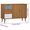 vidaXL Sk&auml;nk MOLDE brun 113x40x80 massiv furu