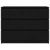 vidaXL Skänk svart ek 100x35x76 cm konstruerat trä