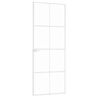 vidaXL Innerd&ouml;rr 76x201,5 cm h&auml;rdat glas och aluminium slim