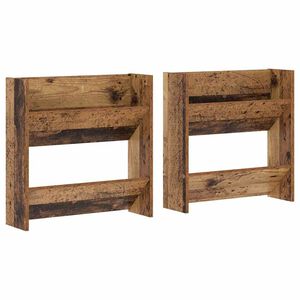 vidaXL Skosk&aring;p 2 st 60 x 18 x 60 cm Konstruerat tr&auml; Gammalt tr&auml;