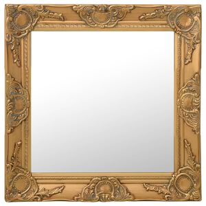 vidaXL V&auml;ggspegel barockstil 50x50 cm guld