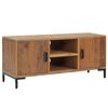 vidaXL Tv-b&auml;nk brun 110x35x48 cm massiv furu