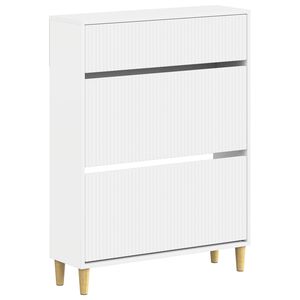 vidaXL Skosk&aring;p ARNHEM 78 x 24 x 103 cm Konstruerat tr&auml; Vit