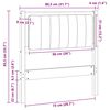 vidaXL Klädd sänggavel med huvudgavel Vit 75 cm Massiv furu