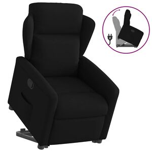 vidaXL Reclinerf&aring;t&ouml;lj med uppresningshj&auml;lp svart tyg