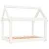 vidaXL Hundb&auml;dd vit 81x60x70 cm massiv furu