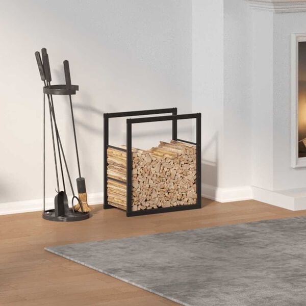 vidaXL Vedst&auml;ll svart 55x30x61 cm st&aring;l