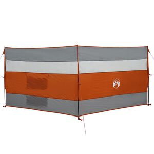 vidaXL Vindskydd f&ouml;r camping gr&aring;tt och orange 340x130 cm vattent&auml;tt