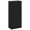 vidaXL V&auml;ggmonterad handfatsspegel Svart ek 35 x 20 x 81 cm