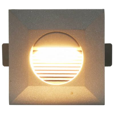 vidaXL Utomhusvägglampa LED 6 st 5 W silver fyrkantig