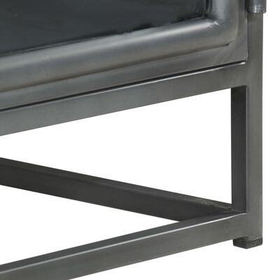 vidaXL Soffbord grå 90x50x35 cm massivt akaciaträ