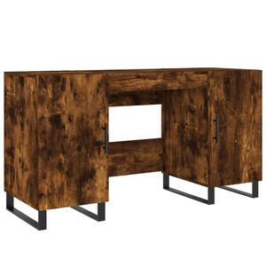 vidaXL Skrivbord r&ouml;kf&auml;rgad ek 140x50x75 cm konstruerat tr&auml;