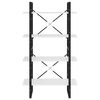 vidaXL Bokhylla 4 hyllplan vit 80x30x140 cm konstruerat trä