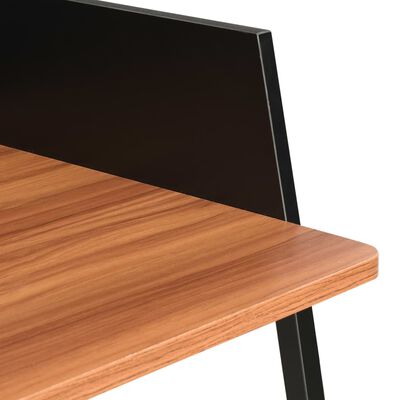 vidaXL Skrivbord svart och brun 90x60x88 cm