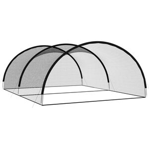 vidaXL Bur f&ouml;r baseball svart 600x400x250 cm polyester