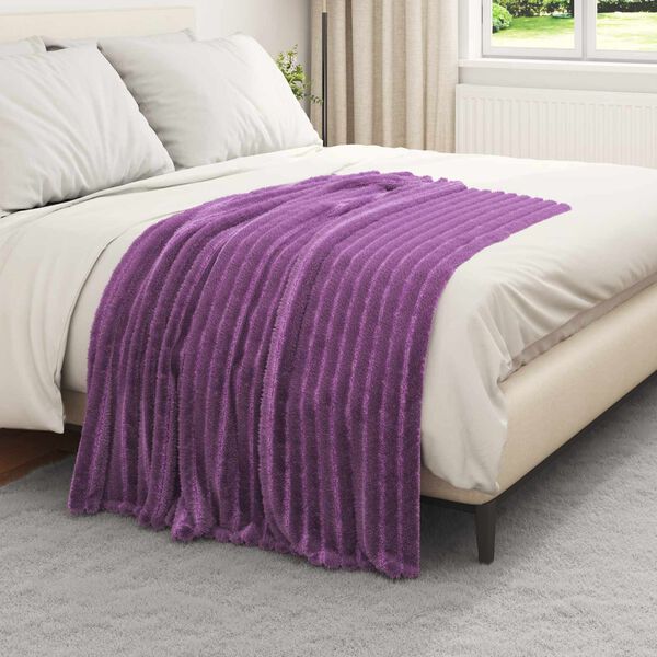 vidaXL Kastfilt Lila 150 x 130 cm Fleece