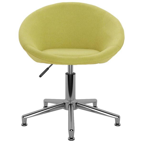 vidaXL Snurrbara matstolar 4 st gr&ouml;n tyg