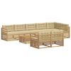 vidaXL Utomhussoffset 9 st Vit och Beige