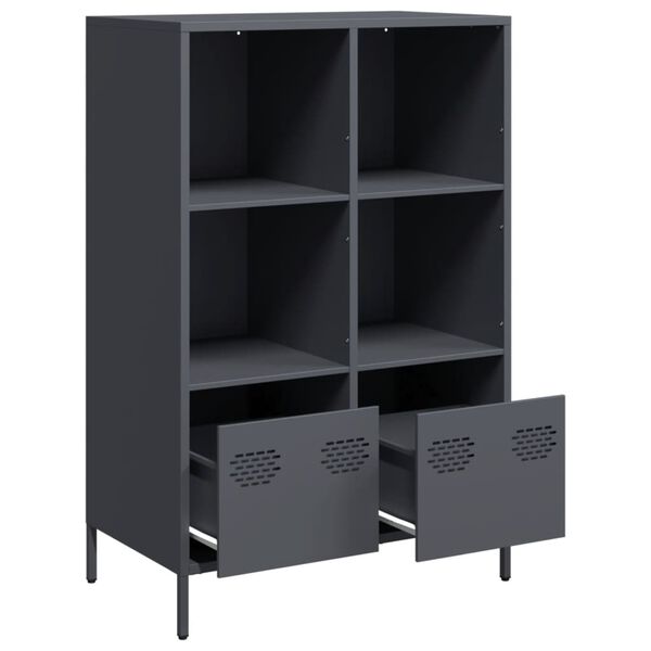 vidaXL Högskåp antracit 68x39x103,5 cm stål